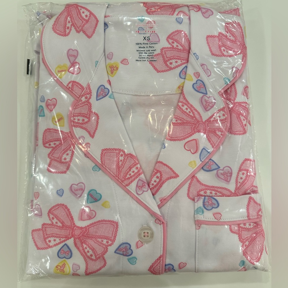 Roller Rabbit x Loveshackfancy Doily Beaux Long sleeve polo Pajamas